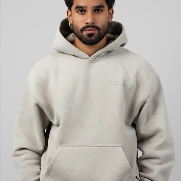 Comfrt Cozy Cement Hoodie and Sweatpants Set size Med Unisex-NEW Tranquil - Picture 2 of 5